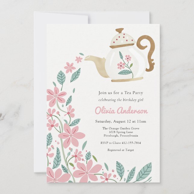 Invitation Tea Party (Devant)