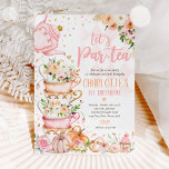 Invitation Tea Party Anniversaire Citrouille Automne Floral P<br><div class="desc">Tea Party Anniversaire Citrouille Automne Floral Par tea Invitation Tous les modèles sont © PIXEL PERFECTION PARTY LTD</div>