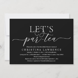 Invitation Tea Party après-midi, Mariée à être, Fête des mari