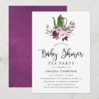 Tea Party Baby shower à velours profond