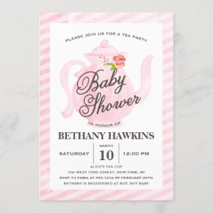 Invitation Tea Party Baby shower Baby shower