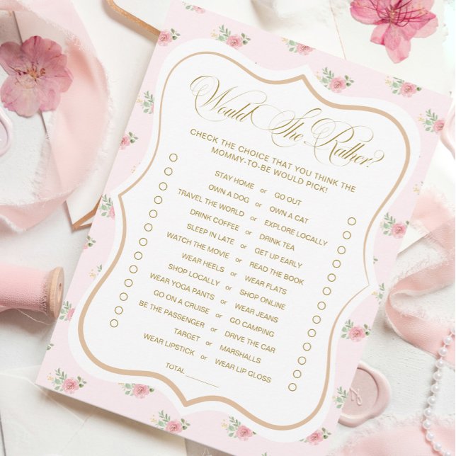 Invitation Tea Party Baby shower Voudrait-Elle Plutôt Game Ca (Créateur téléchargé)