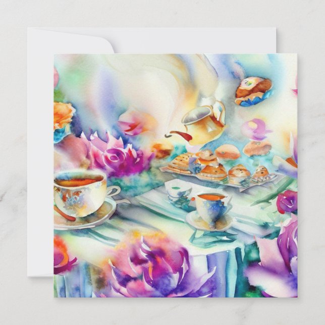 Invitation Tea Party enchantée : Dainty, Un Baby shower (Devant)