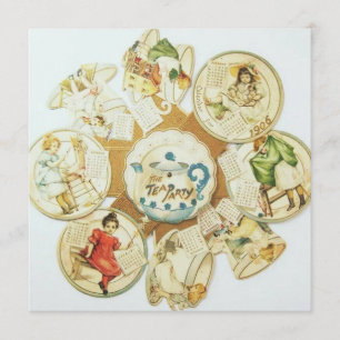 Invitation Tea Party pour enfants Vintage