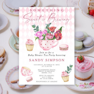 Invitation Tea Party Quelque chose de sucré brasse du Baby sh