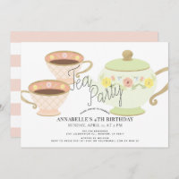 Tea Party Thé Pot & Tasses Fille Anniversaire