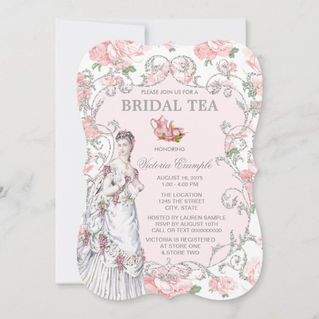 Invitation Tea Party victorienne (Devant)