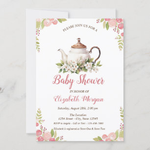 Invitation Tea Set Watercolor Roses