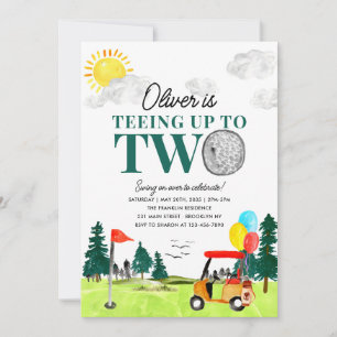 Invitation Tea to Two Golf Boy Golfing Partee 2e anniversaire