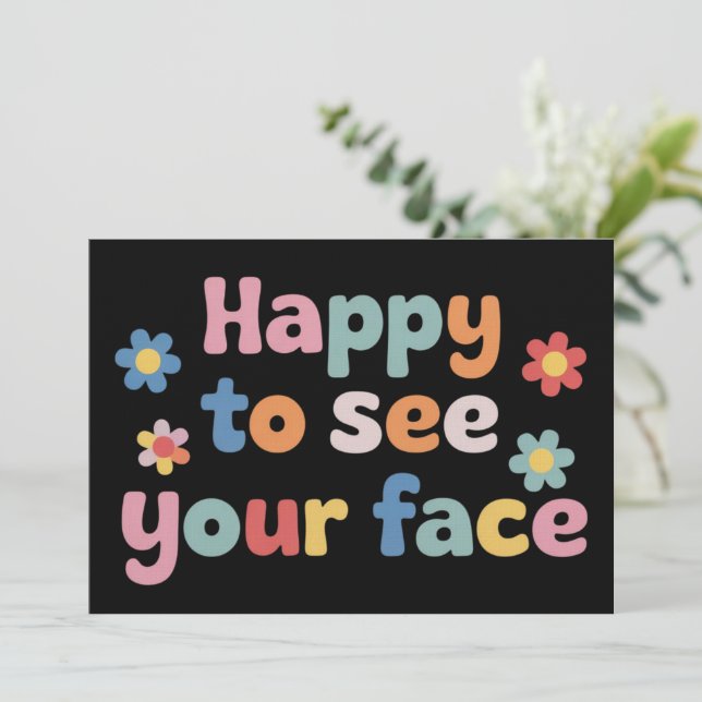 Invitation Teacher Happy to See Your Face Back To School (Debout devant)