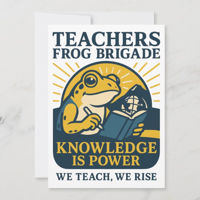 Invitation Teachers Frog Brigade – Knowledge Is Power (Devant)