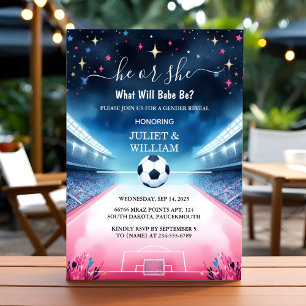 Invitation Team Ball Pitch Fun Soccer Field Sexe Reveillez