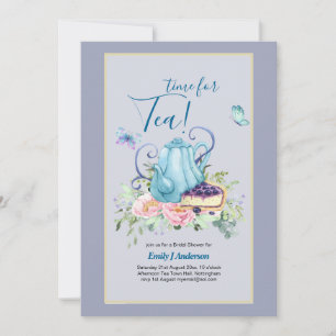 Invitation Teapot Fête des mariées Teatime Après-midi Thé Inv