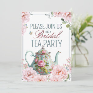Invitation Teapot Teapot Party Mariage Brunch