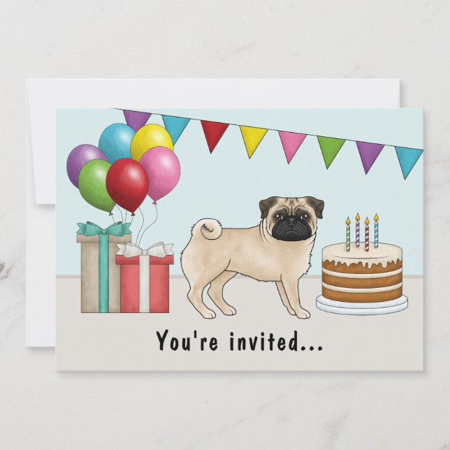 Invitation Teckel couleur faon Chien de dessin animé mignon A (Devant)