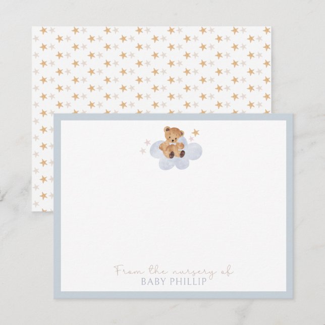 Invitation Teddy Bear, de la crèche de (Devant / Derrière)