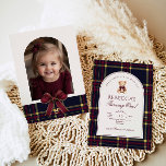 Invitation Teddy Bear Girl 1er Anniversaire Preppy Plaid Anni<br><div class="desc">Teddy Bear Girl 1st Birthday Preppy Plaid Birthday Invitation Articles correspondants disponibles.</div>