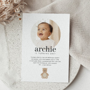 Invitation Teddy Bear - Photo Anniversaire