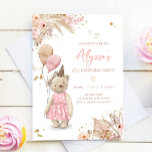 Invitation Teddy Bear Pique-nique Boho Rose Girl Anniversaire<br><div class="desc">‹ Une aquarelle Teddy Bear Them Invitation! Conçu pour correspondre à notre collection de thèmes Teddy Bear. ► PERSONNALISEZ facilement ce design avec vos détails via le bouton "PERSONNALISER" ! ← Si vous avez besoin de coordonner les articles de MATCHING, veuillez consulter notre collection ou notre boutique correspondante. Vous avez...</div>