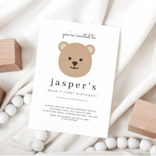 Invitation Teddy Bear Premier anniversaire