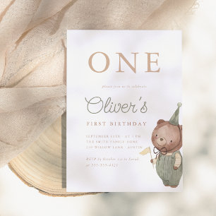 Invitation Teddy Bear Première fête d'anniversaire