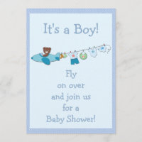 Teddy dans l'avion et le Baby shower de cercueil b