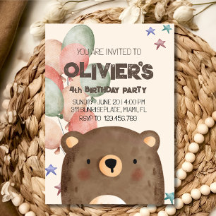 Invitation Teddy ours brun n'importe quel âge