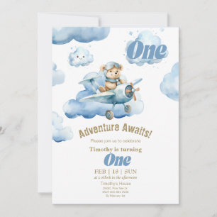 Invitation Teddy's Sky-High Première Aventure d'anniversaire