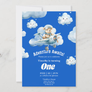 Invitation Teddy's Sky Safari : 1er Anniversaire Expédition