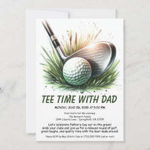 Invitation Tee time with Papa Editable Fête du Père Golf Part