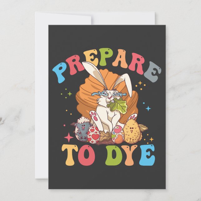 Invitation Teinture d'oeufs chasse préparer teindre dimanche  (Devant)