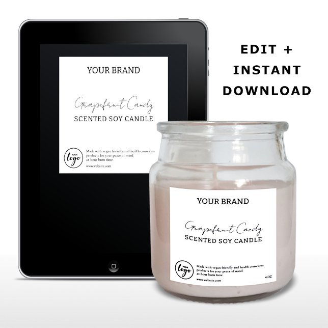 Invitation Téléchargeable modifiable Simple Étiquettes de bou (Créateur téléchargé)