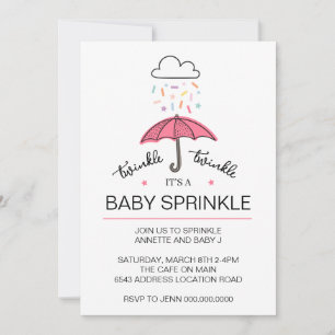 Invitation Téléchargement de l'aspersion de bébé avec paraplu