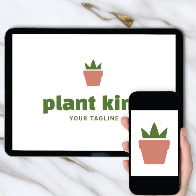 Invitation Téléchargement de logo | Marque de pot de jardinag (Créateur téléchargé)