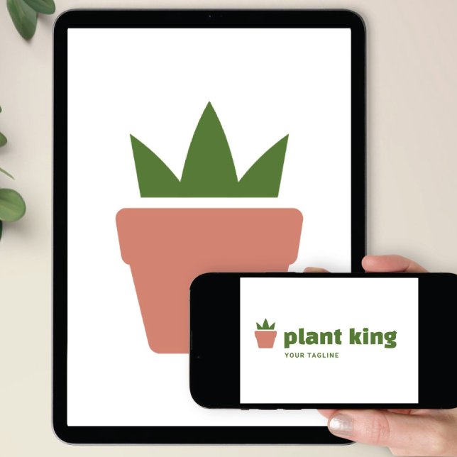 Invitation Téléchargement de logo | Marque de pot de jardinag (Créateur téléchargé)