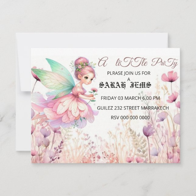 Invitation Téléchargement instantané de fête de princesse mod (Devant)