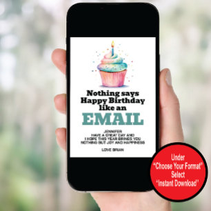 Invitation Téléchargement numérique d'anniversaire drôle