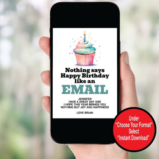 Invitation Téléchargement numérique d'anniversaire drôle (Créateur téléchargé)