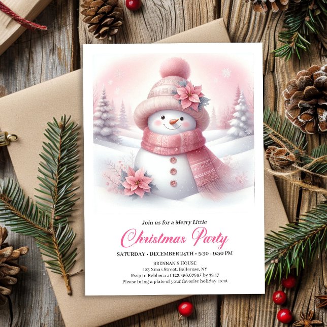Invitation Téléchargement numérique forêt enneigée festive po (Festive Snowy Forest Kids Digital Download Christmas Invitation

)