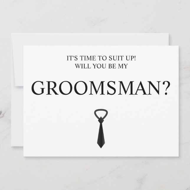 Invitation Téléchargement numérique Groomsman Card, Groomsmen (Devant)
