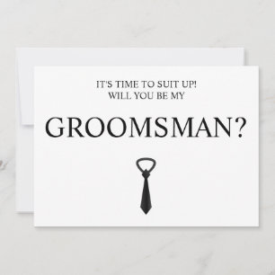Invitation Téléchargement numérique Groomsman Card, Groomsmen
