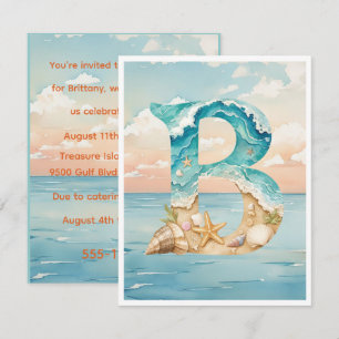 Invitation Téléchargement numérique initial pour anniversaire