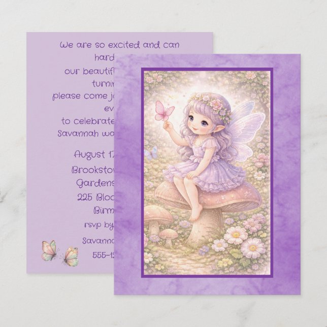 Invitation Téléchargement numérique pour fête d'anniversaire  (Devant / Derrière)