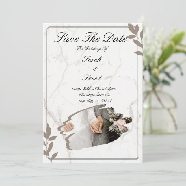 Invitation Télégramme "Mariage de rêve" (Debout devant)