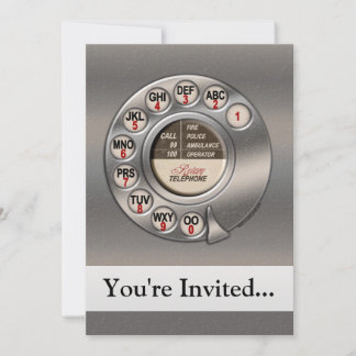 Invitation Téléphone Rotary Vintage