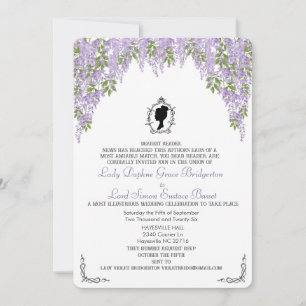 Invitation Température minimale de régence Wisteria Floral Ro