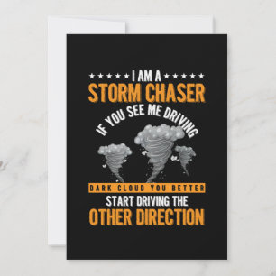 Invitation Tempête Chaser ouragan Vent Tornade Chasing Cadeau