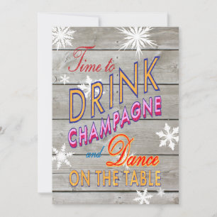 Invitation Temps coloré pour boire du champagne sur Invitatio