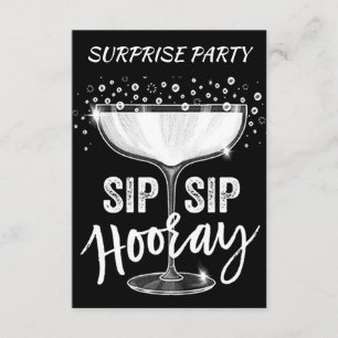 INVITATION TEMPS DE SIP SIP HOORAY **ADULTE SURPRISE PARTY**