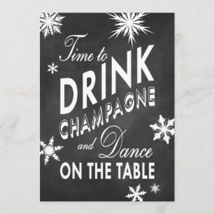 Invitation Temps de tableau de boire l'invitation de vacances